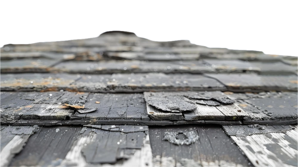 hail damage on roof shingles